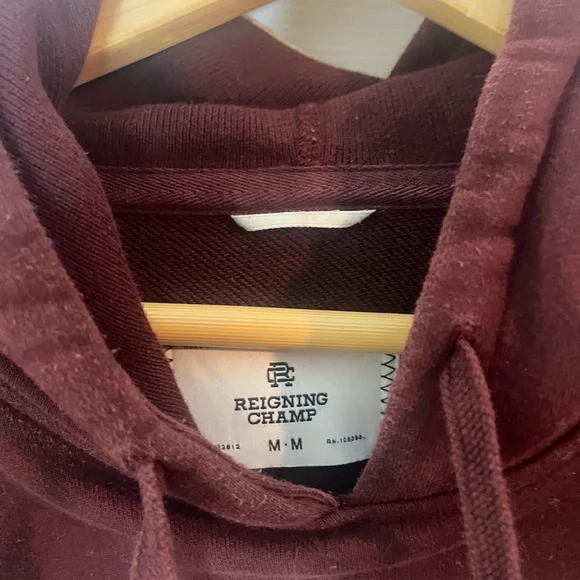 Reigning Champ Burgundy Hoodie - Picture 2 of 2